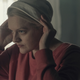 Offred (Elisabeth Moss) probably doesn’t feel super sexy putting this on.